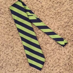 J. Crew Green & Blue Necktie 100% English Silk